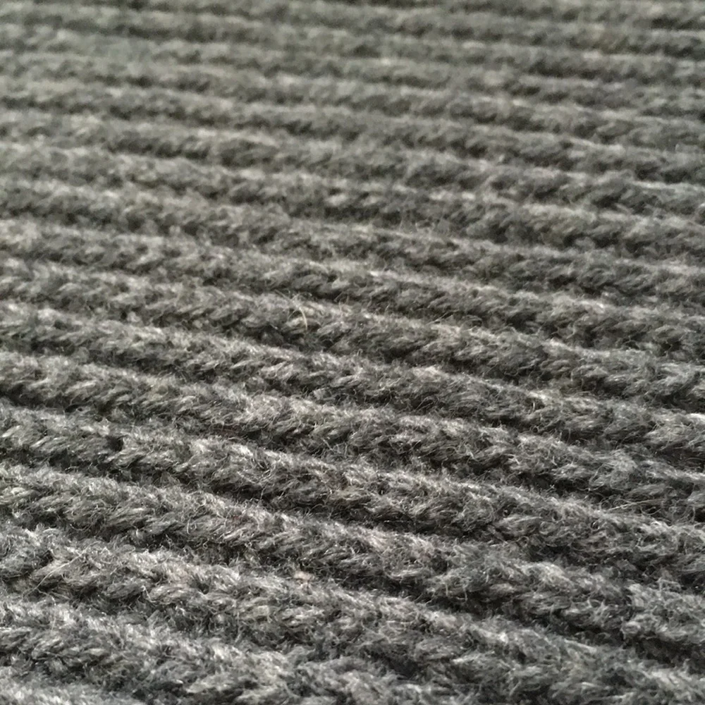 Men's Charcoal Gray Ribbed Knit Winter Scarf Long 70